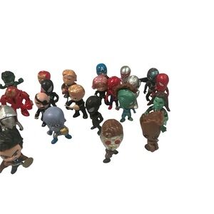 Marvel Action Figures Set - Red, Green, Black, Silver